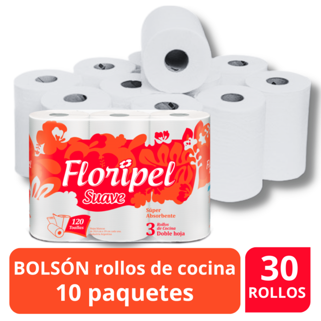 Rollo de cocina Floripel suave x3