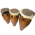 Trio de Atabaques Tradicional - Sem pezinhos - Instrumentos Pilado