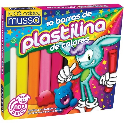 Genérico Plastilina Kit Arcoiris Plastilina Marca Mussa 8 Colores Sólidos y  Vibrantes en 8 Marquetas de 110 grs. c/u. No contienen petróleo