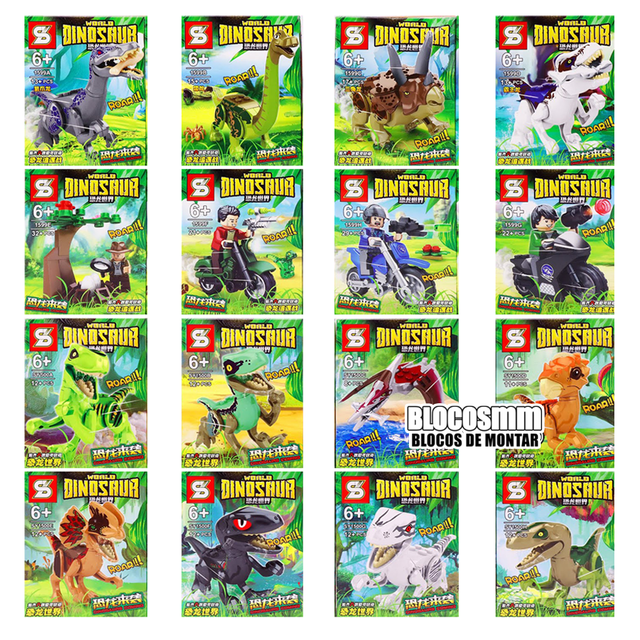 Blocos de montar dinossauros 6 em 1 (lego)