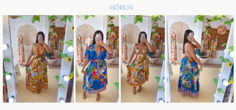 Imagem do banner rotativo Horun - Moda Hippie, Femina, Boho, Leve