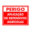 PLACA PERIGO APLICAÇÃO DE DEFENSI 40X30