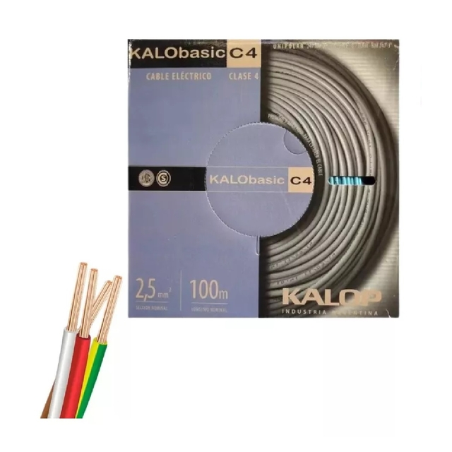 Cable Unipolar Kalop Cat 4 2 5 Mm Flexible Colores 100 Mts