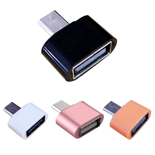 Adaptador OTG USB Hembra a Micro USB V8 Macho En Bolsa