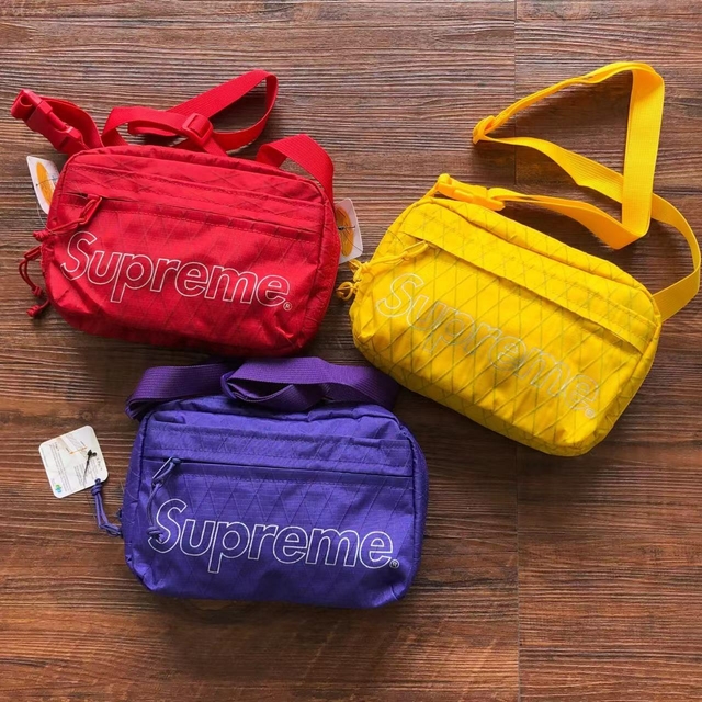 Supreme Shoulder Bag (FW18) - Red - Yellow - Violet