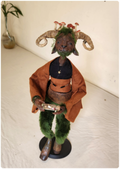 Audúrr, the Faun of Anastar - Unique Satyr OOAK Art Doll Sculpture