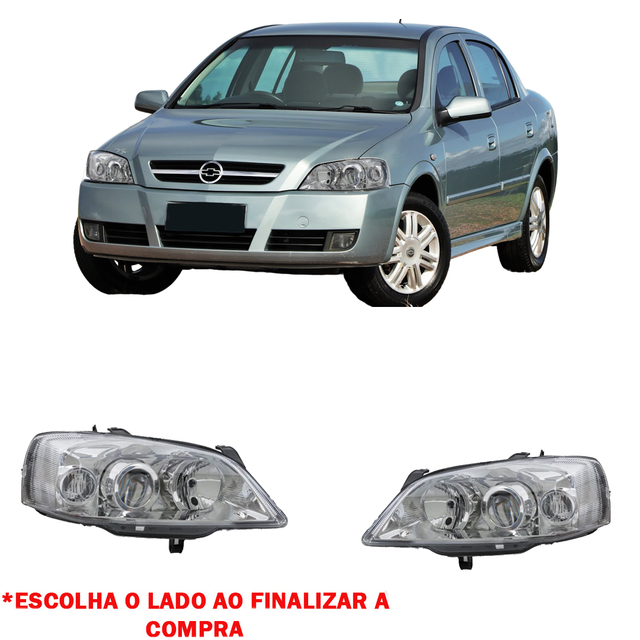 Farol Gm Astra 2003 Até 2012 Cromado Lado Direito Passageiro