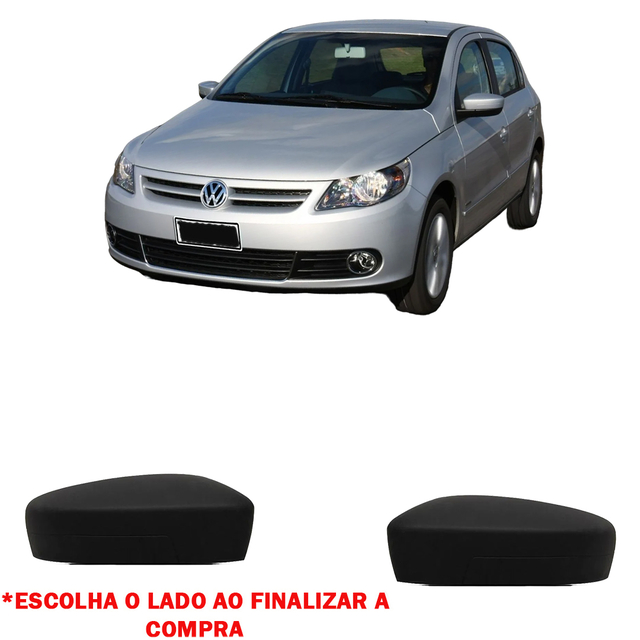 Capa Retrovisor Gol Saveiro G5 2009 2012 Preto Texturizado Sem Furo