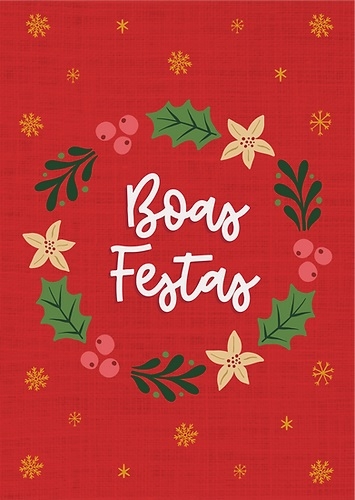 CARTÃO JOY 11X15 CM - BOAS FESTAS - UNIDADE - CARTÕES GIGANTES