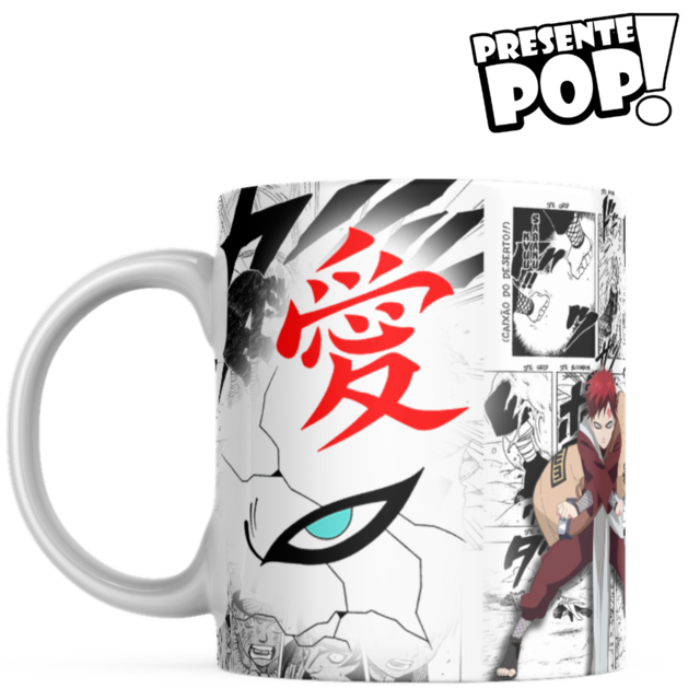 Caneca gaara simbolo amor naruto