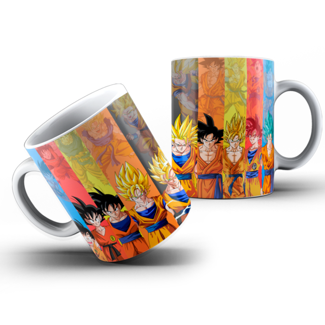 Caneca Dragon Ball Goku para colorir com brinde