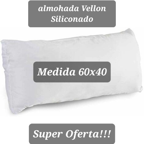 Almohada Vellon Siliconado 60x40 Super Oferta