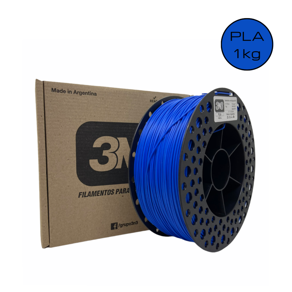 Filamento 3D PLA Azul 1kg 3N3 1 75mm