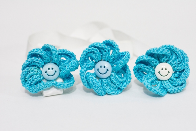 Porta chupete Personalizado - Crochet Azul Marino