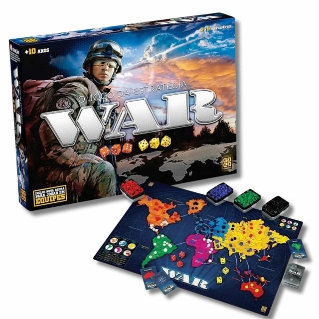 Jogo War de Estratégia de Tabuleiro Brinquedo Educativo de