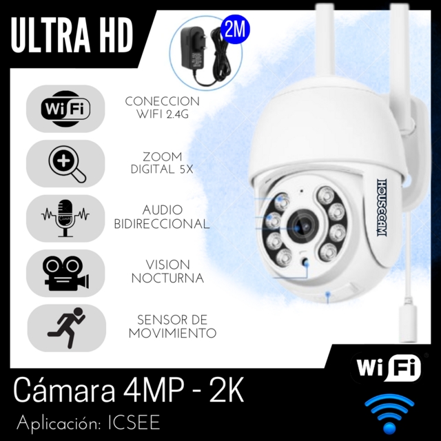 Camara Seguridad Ip Unnic Full Uhd Wifi Exterior Interior 2k Color Blanco