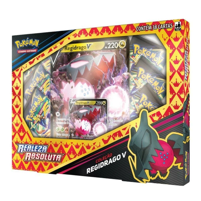 Box Pokémon - Realeza Absoluta - Pikachu Vmax - Copag - Ri Happy