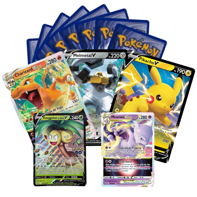 Kit Cartas Raras 6 Cartas Pokemon Charizard Vmax V Gx