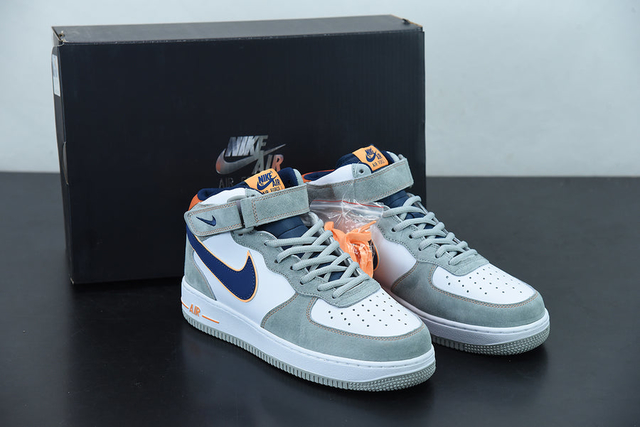 Nike air force grey and sale blue