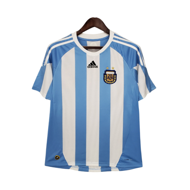 Camisa Sele O Da Argentina Retr Torcedor Adidas Masculina Branca E Azul