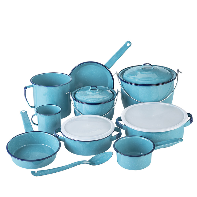 Batería De Cocina 14 Piezas Clásica Alejandra Azul 36739