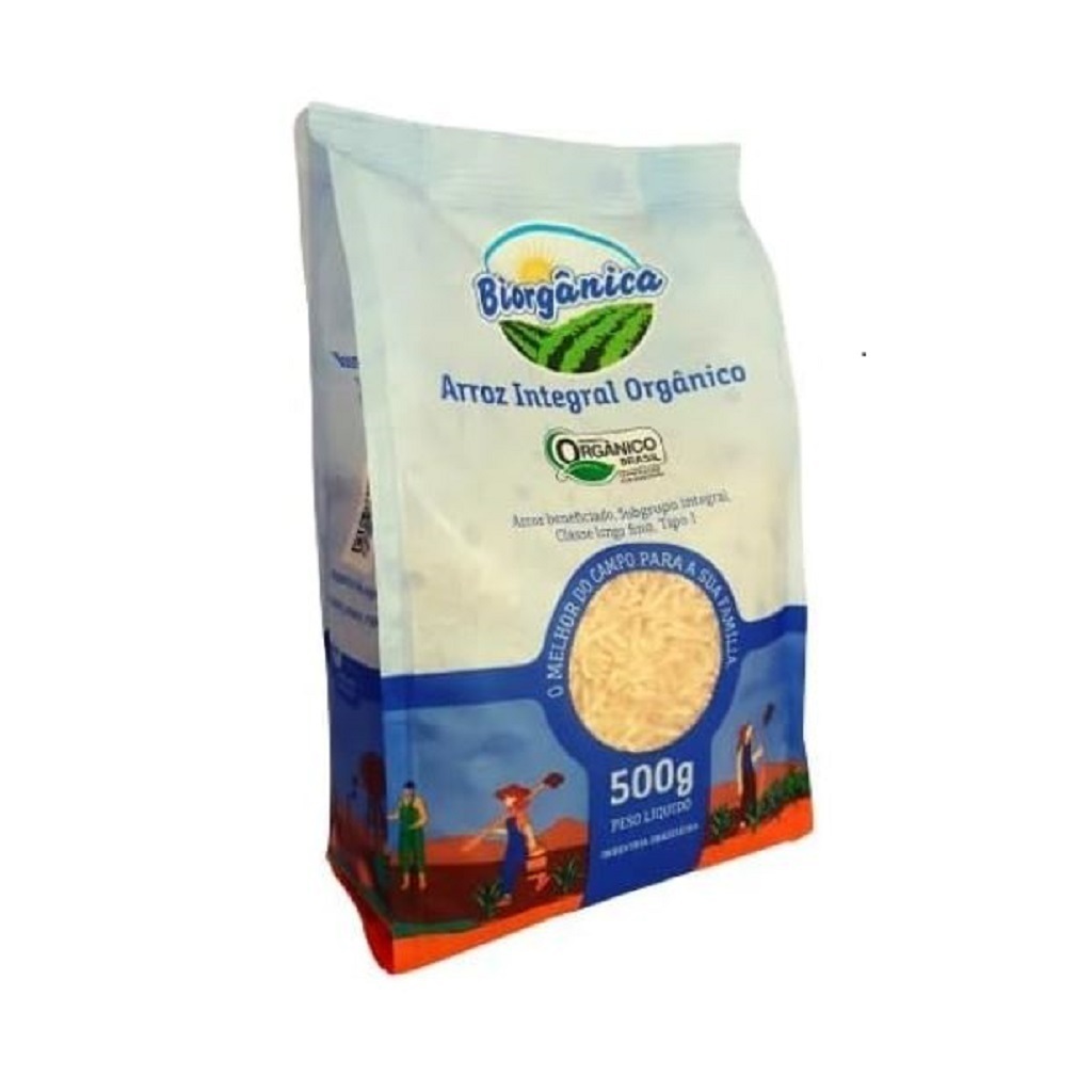 Arroz Agulhinha Integral Orgânico 500g Biorgânica