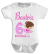 Body Infantil Bebê Branco Personalizado Mêsversário/Idade- Bailarina