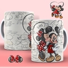 Caneca Porcelana 325ml Personalizada Mickey e Minnie