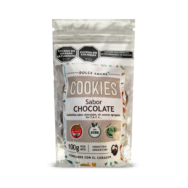 Cookies de Chocolate sin azucar Dolce Amore x 100g