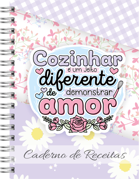 Caderno De Receitas Capa 01 Comprar Em Bella Agenda