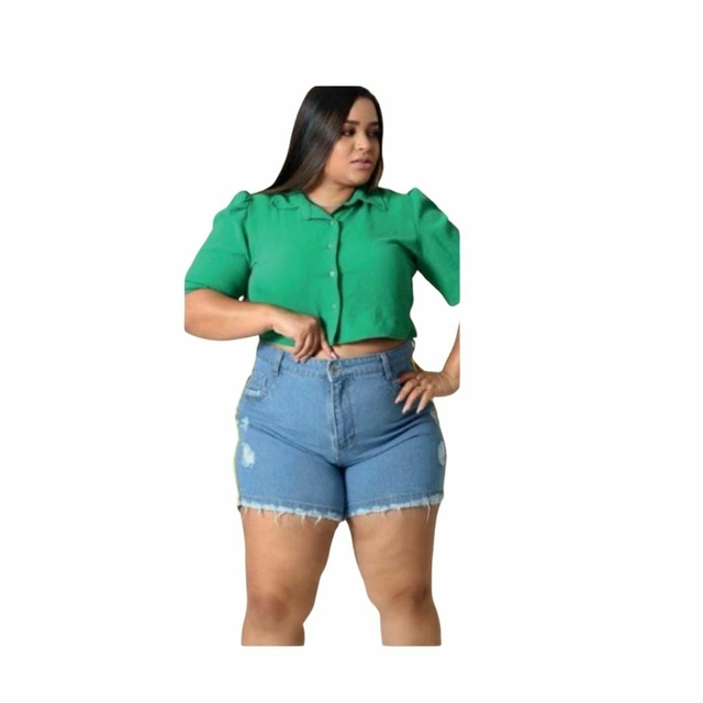 Short jeans best sale trançado na lateral