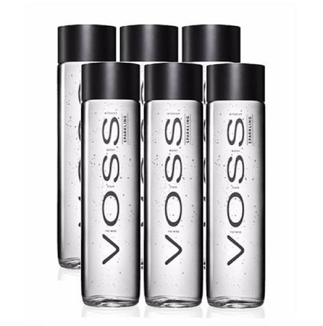 12x Agua Mineral Voss Premium Sparkling Con Gas 800ml