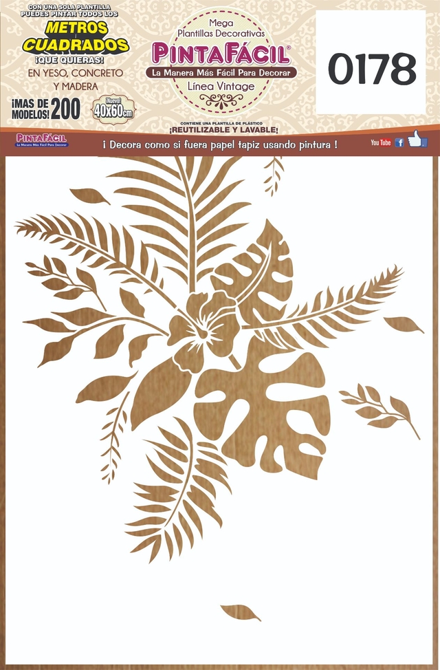 Plantilla Decorativa Living Designs Melrose // Stencil Pintar