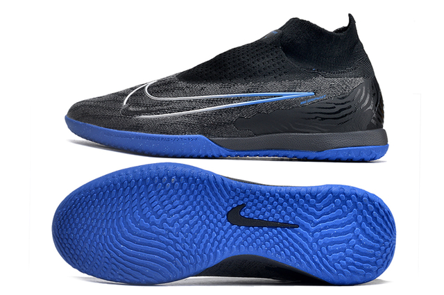 Chuteira da nike preta best sale e azul