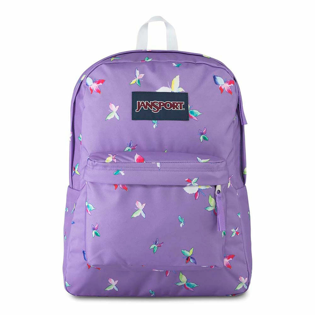Mochila JanSport SuperBr Purple Dawn Butterfly Kisses