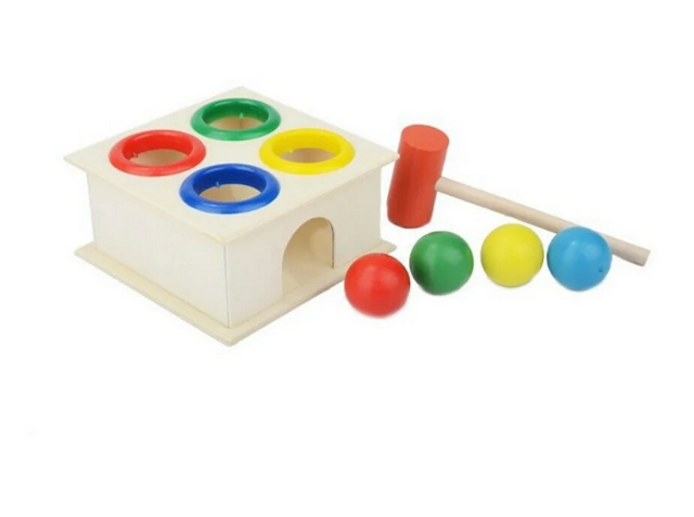 Jogo de Bola de Martelo Montessori Brinquedos Para Crianças