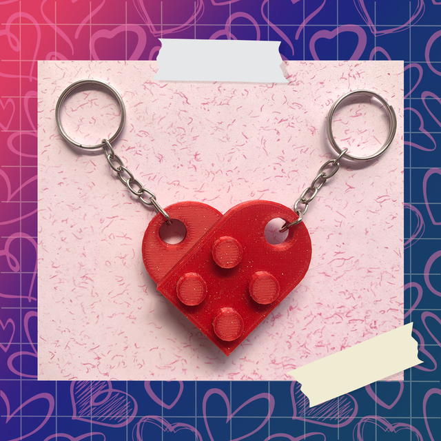 Llaveros Lego Heart corazon JE Creaciones