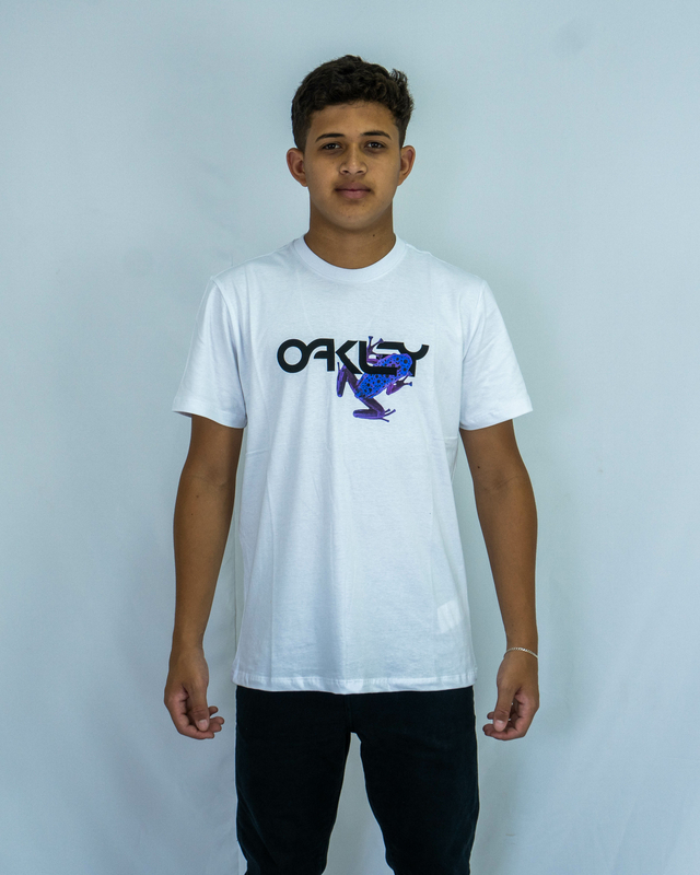 Camiseta Masculina Oakley Frog Big Graphic Tee White Branco