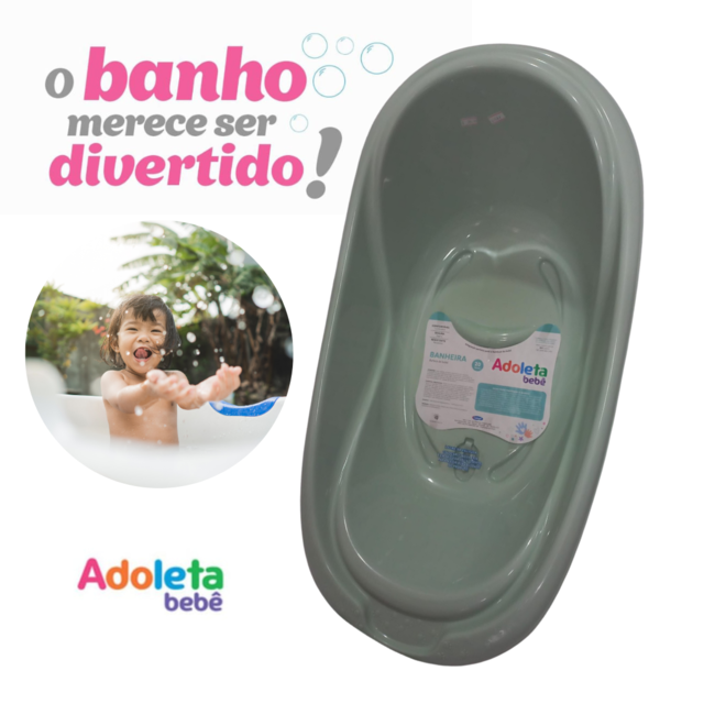 Banheira Plasutil adoleta litros Menino e Menina - Banho do Bebê