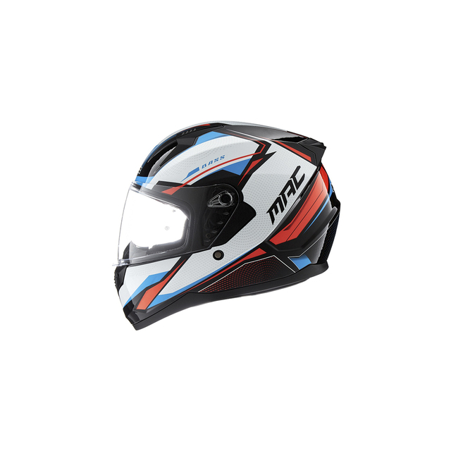 Casco MAC Bass Zepelin Blanco Naranja Negro