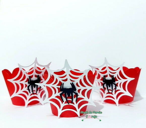 Saia De Cupcake Topper Homem Aranha Unidades