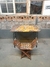 Mesa em madeira e ferro - grafitada - loja online