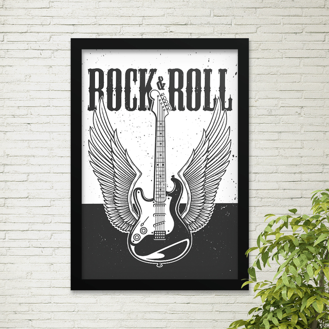 Quadro Rock And Roll Poster - Comprar em Do4Me Quadros