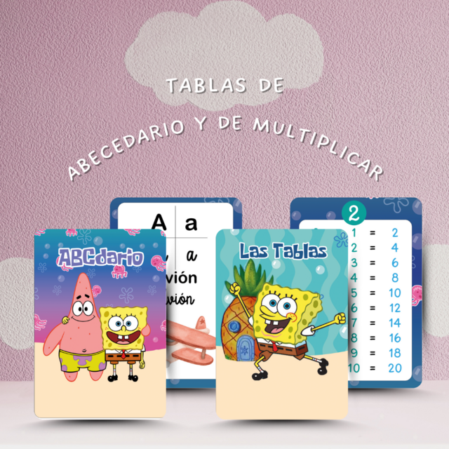 Tablas De Multiplicar Y Abecedario Bob Esponja