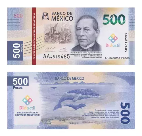 150 Billetes de Juguete Didacticos de 500 para Aprender