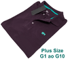 Camisa Polo Plus Size Hugo Blanc Roxo 949