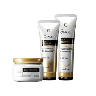 Combo Eudora Siàge Cica-Therapy: Shampoo 250ml + Condicionador 200ml + Máscara Capilar 250g