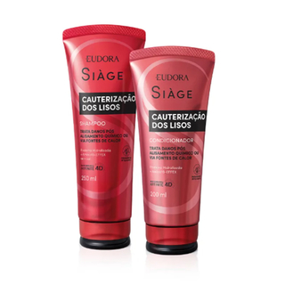 Combo Eudora Siàge Cauterização dos Lisos: Shampoo + Condicionador