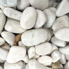 Piedra mármol blanco rodado