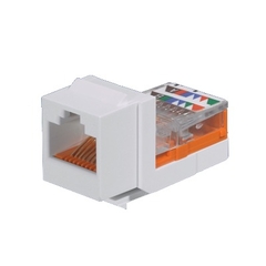 PANDUIT Conector Jack Estilo Leadframe, Tipo Keystone, Categoría 5e, de 8 posiciones y 8 cables, Color Blanco MOD: NK5E88MWHY